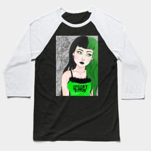 Spooky Goth Babe Baseball T-Shirt